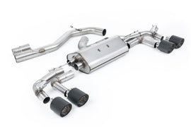 Audi S3 8Y Sportback GPF models - 80mm Non-Resonated (Louder) Cat-Back Exhaust System with Carbon Trims