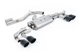 Audi S3 8Y Sportback GPF models - 80mm Non-Resonated (Louder) Cat-Back Exhaust System with Cerakote Black Trims