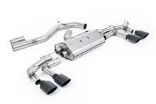Load image into Gallery viewer, Audi S3 8Y Sportback GPF models - 80mm Non-Resonated (Louder) Cat-Back Exhaust System with Cerakote Black Oval Trims