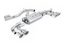 Audi S3 8Y Sportback GPF models - 80mm Non-Resonated (Louder) Cat-Back Exhaust System with Polished Trims