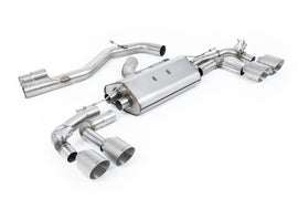 Audi S3 8Y Sportback GPF models - 80mm Non-Resonated (Louder) Cat-Back Exhaust System with Titanium Trims