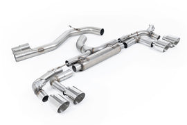 Audi S3 8Y Sportback GPF models - 'Race' 80mm Non-Resonated (Loudest) Cat-Back Exhaust System with Polished Trims