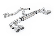 Load image into Gallery viewer, Audi S3 8Y Sportback GPF models - 'Race' 80mm Non-Resonated (Loudest) Cat-Back Exhaust System with Brushed Titanium Trims