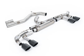 Audi S3 8Y Sportback GPF models - 'Race' 80mm Non-Resonated (Loudest) Cat-Back Exhaust System with Cerakote Oval Trims