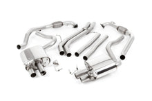 Load image into Gallery viewer, Audi S4/S5 B9 Sport Diff without Brace Bars - Non-Resonated (Louder) Cat-Back Exhaust System with Quad GT-100 Polished Trims