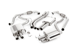 Audi S4 B9 Non sport Diff models - Resonated Cat-Back with Quad Titanium Trims