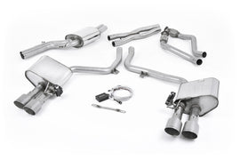 Audi S4 V6/S5 3.0 B8.5 - Valved & Resonated (Quieter) Cat-Back Exhaust System with Titanium Trims