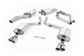 Audi S4 V6/S5 3.0 B8 Sportback - Resonated (Quieter) Cat-Back Exhaust System with Quad Polished Trims