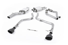 Audi S4 V6 B8/S5 B8 - Race Cat-Back Race Exhaust System with Dual Cerakote Black Oval Trims