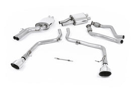 Audi S5 B8 (S tonic) - Race Non-Resonated (Louder) Cat-Back Exhaust System with Polished Oval Trims