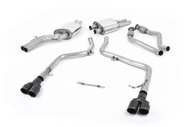 Audi S5 B8 (S tonic) - Race Non-Resonated (Louder) Cat-Back Exhaust System with Quad Cerakote Black Tips