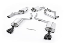Load image into Gallery viewer, Audi S5 B8 (S tonic) - Resonated (Quieter) Cat-Back Exhaust System with Quad Cerakote Black Trims