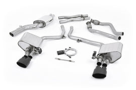 Audi S5 B8 Sportback - Valved and Resonated Cat-Back Exhaust System with Black Oval Trims