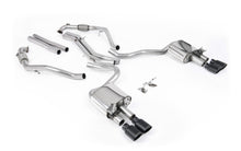 Load image into Gallery viewer, Audi S5 B9 Sport Diff models with Brace Bars - Non-Resonated Cat-Back (Louder) with Quad Cerakote Black Ovals Trims