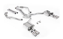 Load image into Gallery viewer, Audi S5 B9 Sport Diff models with Brace Bars - Non-Resonated Cat-Back (Louder) with Quad Polished Ovals Trims