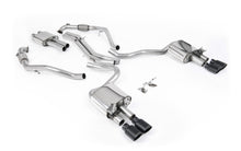 Load image into Gallery viewer, Audi S5 B9 Sport Diff models with Brace Bars (RHD) - Resonated Cat-Back with Quad Black Oval Trims
