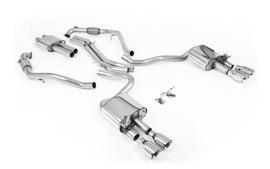 Audi S5 B9 Sport Diff models with Brace Bars (RHD) - Resonated Cat-Back with Quad Polished Trims