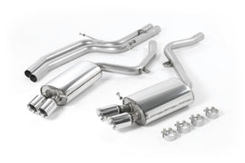 Audi S5 V8 - Non-Resonated (Louder) Cat-Back Exhaust System with Polished Trims (For Manual Models)