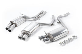 Audi S5 V8 - Resonated (Quieter) Cat-Back Exhaust System with Polished Trims (For Manual Models)