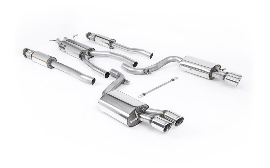 Audi S6 V10 C6 - Resonated (Quieter) Cat-Back Exhaust System with Polished Trims