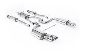 Audi S6 V10 C6 - Resonated (Quieter) Cat-Back Exhaust System with Polished Trims