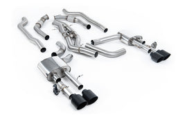 Audi S8 D5 V8 - Non-Resonated (Louder) OPF-Back Exhaust System with GT-115 Cerakote Black Trims