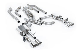 Audi S8 D5 V8 - Non-Resonated (Louder) OPF-Back Exhaust System with GT-115 Polished Trims