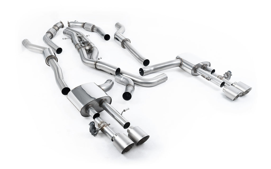 Audi S8 D5 V8 - Resonated (Quieter) OPF-Back Exhaust System with GT-115 Titanium Trims
