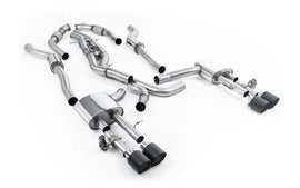 Audi S8 D5 V8 - Resonated (Quieter) OPF-Back Exhaust System with JET-115 Carbon Trims