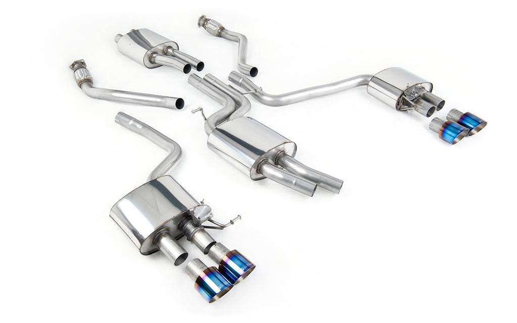 Audi SQ5 Supercharged - Cat-Back Exhaust System with Quad Burnt Titanium Tips