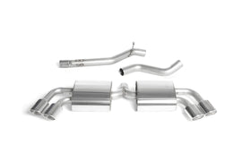 Audi TTS MK2 Quattro - Non-Resonated (Louder) Cat-Back Exhaust System with Quad Polished Trims