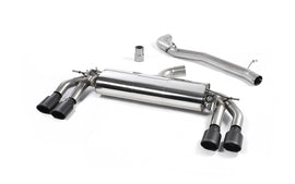 Audi TTS MK3 - Non-Resonated (Louder) Cat-Back Exhaust System with Cerakote Black Oval Tips