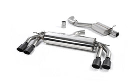 Audi TTS MK3 - Resonated (Quieter) Cat-Back Exhaust System with Cerakote Black Oval Tips