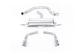 Audi TT MK2 2.0 2WD - Cat-Back Exhaust System with Dual Polished 100mm JET Trims (For 3.2 V6 Valance)