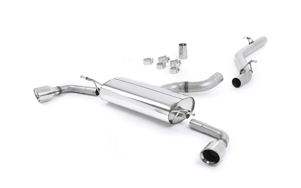 Audi TT MK2 3.2 Quattro - Non-Resonated (Louder) Cat-Back Exhaust System with Dual Polished 100mm JET Trims