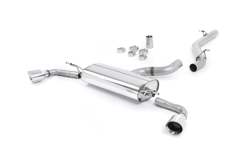 Audi TT MK2 3.2 Quattro - Non-Resonated (Louder) Cat-Back Exhaust System with Dual Polished GT100 Trims