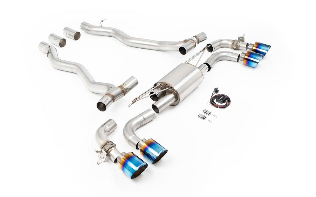 BMW M5 G90/G99 (NAS/ROW Spec) - Axle Back with Burnt/Blue Titanium Tips