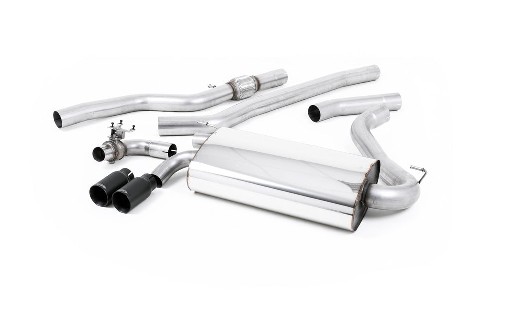 BMW 4 Series F32 428i Auto - Non-Resonated (Louder) Cat-Back Exhaust System with Cerakote Black trims