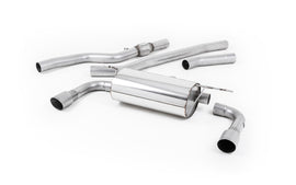 BMW 4 Series F32 428i Auto - Non-Resonated (Quieter) Cat-Back Exhaust System with Titanium Trims (For 435i M Sport Valance)