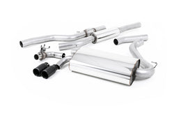 BMW 4 Series F32 428i Auto - Resonated (Quieter) Cat-Back Exhaust System with Cerakote Black Trims