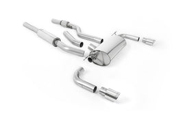 BMW 4 Series F32 428i Auto - Resonated (Quieter) Cat-Back Exhaust System with Polished Trims (For 435i M Sport Valance)