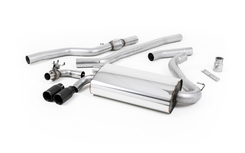 BMW 4 Series F32 428i Manual - Non-Resonated (Louder) Cat-Back Exhaust System Cerakote Black Trims