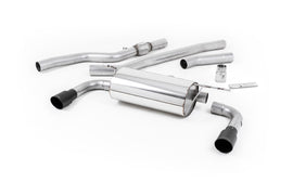 BMW 4 Series F32 428i Manual - Non-Resonated (Louder) Cat-Back Exhaust System with Cerakote Black Trims (For 435i M Sport Valance)