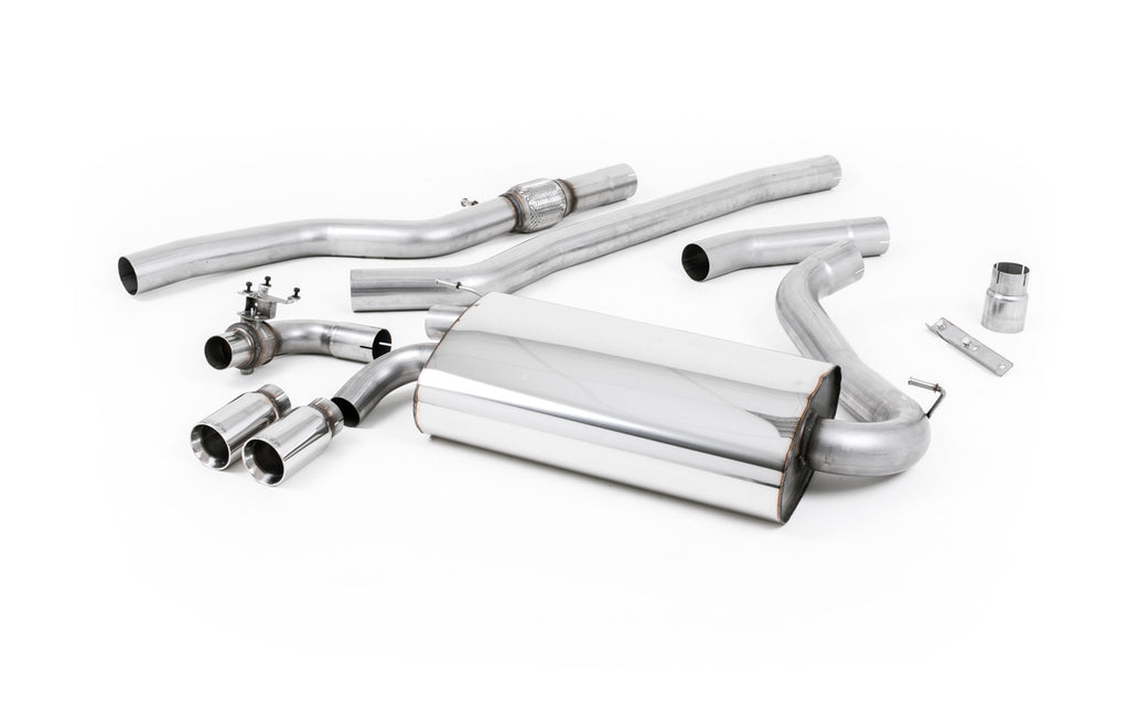 BMW 4 Series F32 428i Manual - Non-Resonated (Louder) Cat-Back Exhaust System with Polished Trims