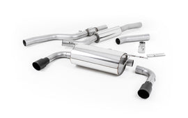 BMW 4 Series F32 428i Manual - Resonated (Quieter) Cat-Back Exhaust System with Cerakote Black Trims (For 435i M Sport Valance)