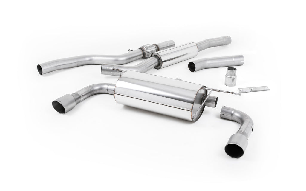 BMW 4 Series F32 428i Manual - Resonated (Quieter) Cat-Back Exhaust System with Titanium Trims  (For 435i M Sport Valance)