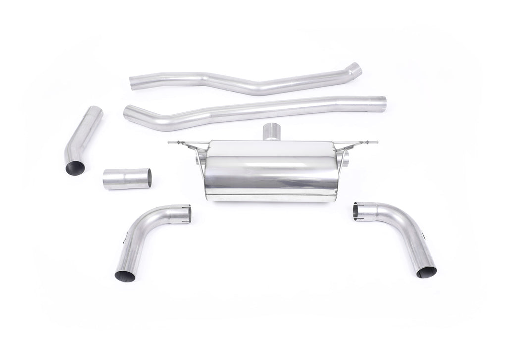 BMW F30 320i M Sport - Race Non-Resonated Cat-Back Exhaust System with Carbon Fibre Jet-90 Trims
