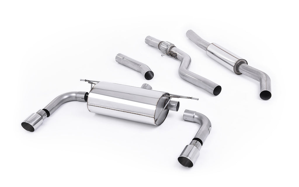 BMW F30 328i M Sport - Resonated (Quieter) Cat-Back Exhaust System with Twin Polished Trims