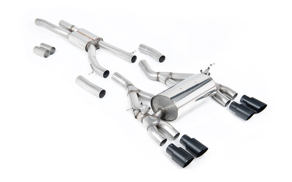 BMW F80 M3/F82 M4 - Cat-Back Exhaust System with Cerakote Black Trims