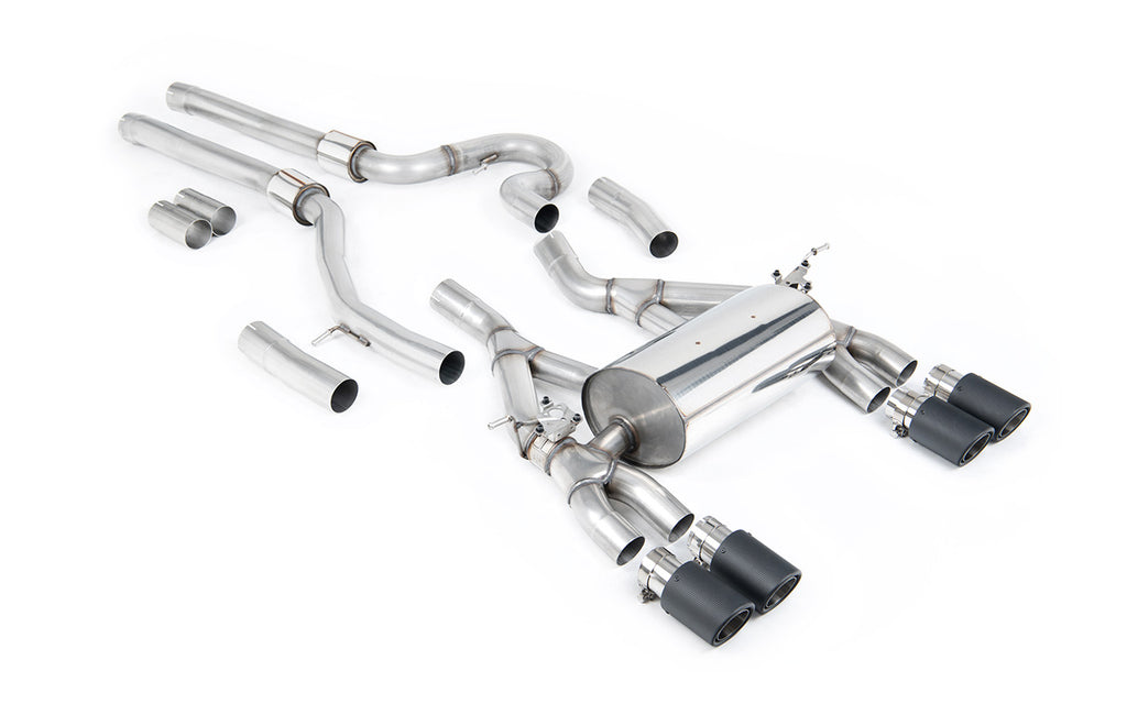 BMW F80 M3/F82 M4 - Equal Length (Loudest) Cat-Back Exhaust System with Carbon Fibre Trims